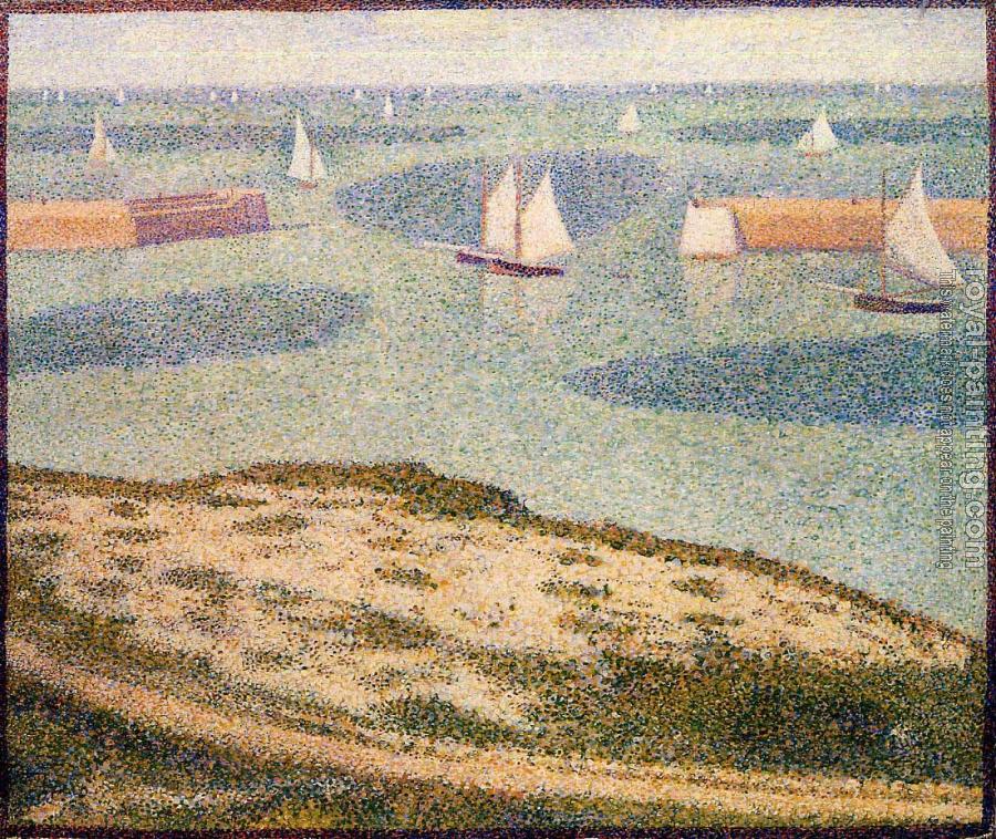 Georges Seurat : Port-en-Bessin, Entrance to the Outer Harbor